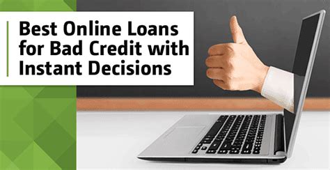 Bad Credit Loans Instant Decision Online